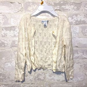 Toddlers Ralph Lauren Cream Lace Sweater
